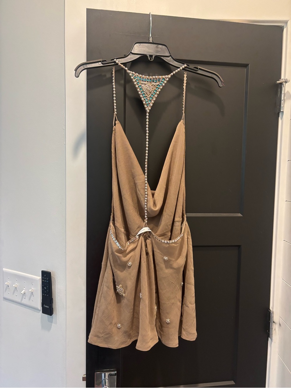 Jaded London Doure Embellished Backless Mini Dress US 6 NWT Embellished Studded - Picture 13 of 15